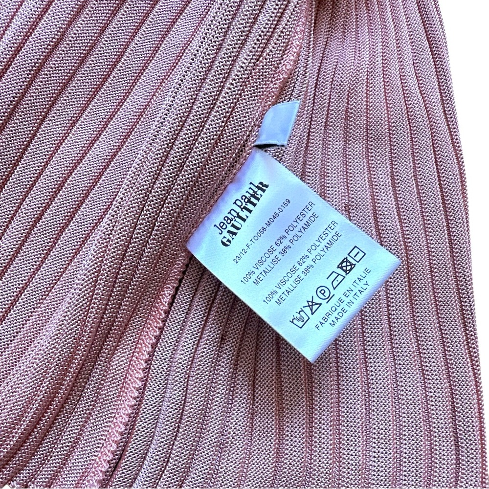Jean Paul Gaultier Pink Metallic Female Body Trompe L’oeil Knit T-Shirt - Picture 8 of 10